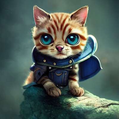 猫 中世纪盔甲 卡通猫 小猫 可爱猫咪 幻想 盔甲 卡通片 绘画