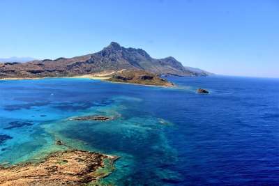 希腊 痣 巴洛斯 海滩 太阳 假期 夏天 休息 海岸 水 海