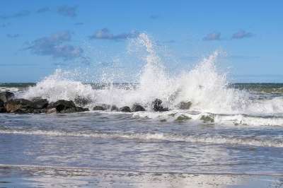 波浪 海滩 海岸 水 海 喷 里弗赛德 溅 诺列夫 北海