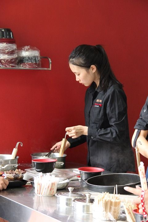 服务行业 饮食服务 服务员 美女 美女服务员 饮食服务员 厨师
