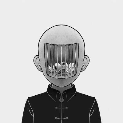 男人 僵尸 爬行 卡通片 绘画 想象力 幻想 创造力 画画