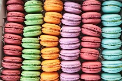丰富多彩的 甜的 饼干 背景 点心 糕点 Macaron 曲奇饼