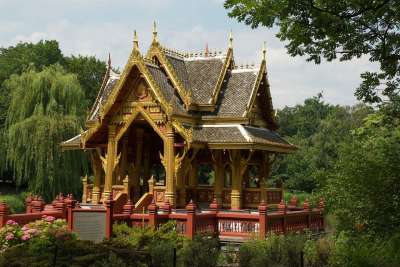 泰国寺庙 亭 蒂尔帕克哈根贝克 汉堡 寺庙 泰国馆 结构 公园