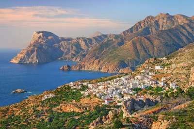 全景 自然 海 旅行 景观 卡尔帕索斯 希腊 Mesochori