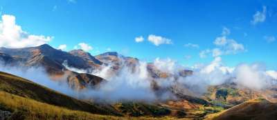 自然 看法 Kaçkars 景观自然 天空 草 山 绿色 和平