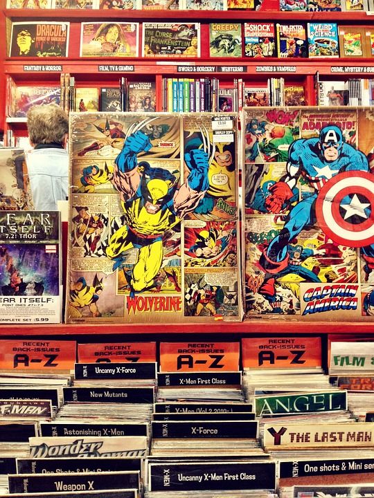 漫画 漫画店 超级英雄 读 书 商店 卡通片 特点 画画 读者