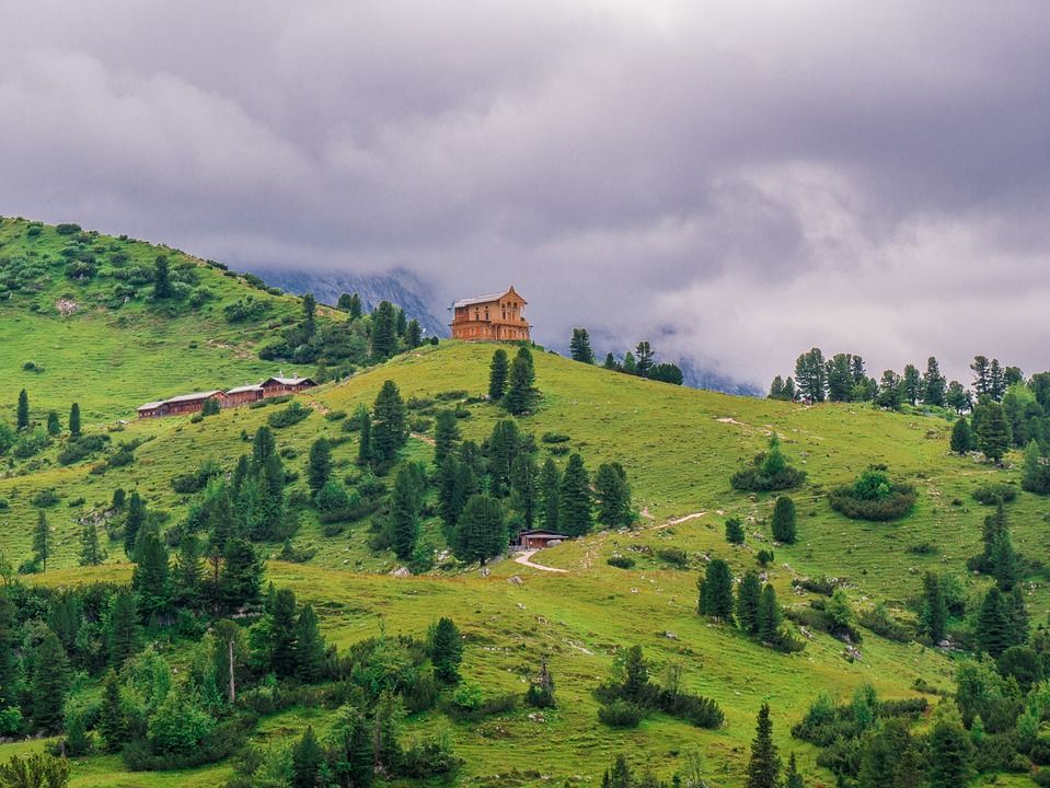 景观, 山, 远足, 云, Schachenhaus 洛奇