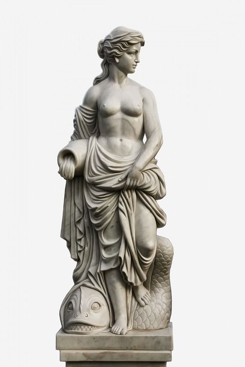 女性 罗马 雕像 孤立的背景 细节 剪下 Iphone壁纸
