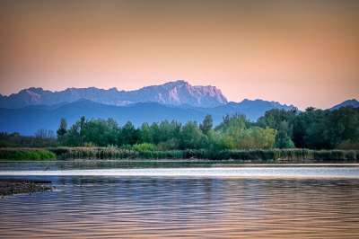 湖 Ammersee 巴伐利亚 水 反射 前夕 河岸 天堂 景观