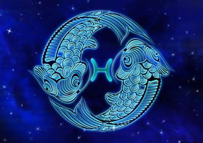 星座 鱼 星座运势 设计 占星术 解释 天堂 发光 背景