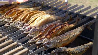 Steckerlfisch 食物 熏鱼 专业 民间节日 帕星 慕尼黑