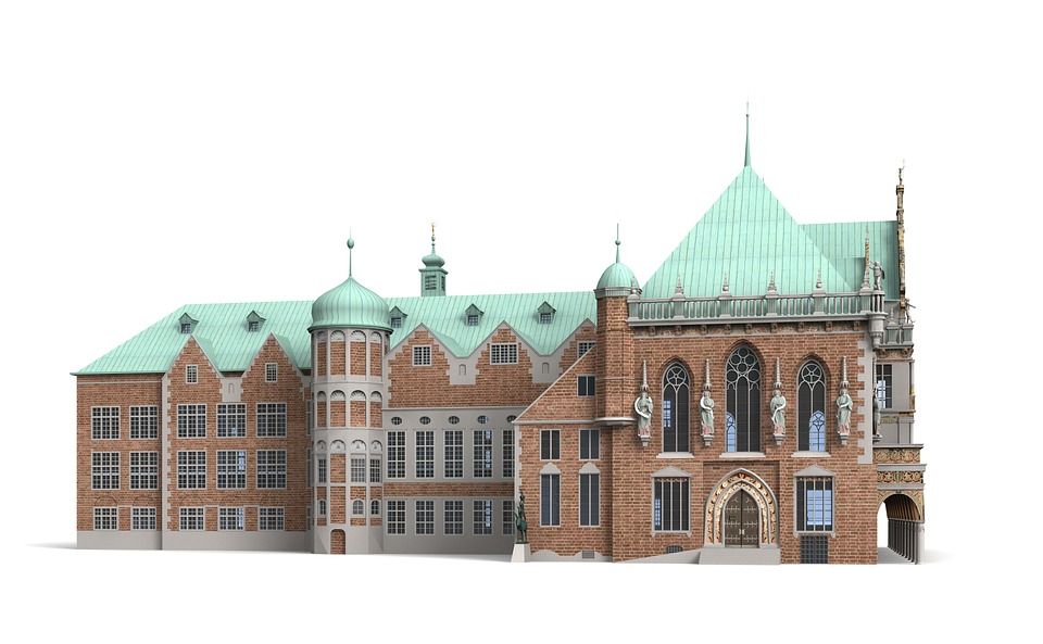 不来梅, 市政厅, 圆顶, 建筑学, 建造, 教会, 观光, 历史的, 旅游胜地