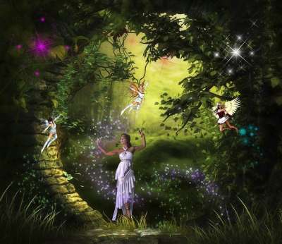 幻想 仙女 魔法 故事 女士 自然 森林 童话 梦 神秘