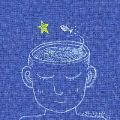 卡通片 绘画 幻想 创造力 脑 鱼 童话故事