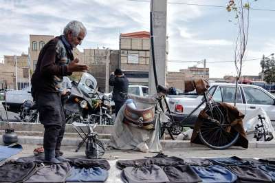 街道 老人 库姆 伊朗 卖方 卖 市场 老年 生活方式 户外