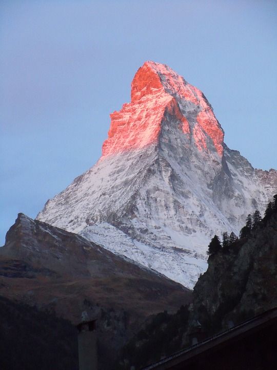 马特宏峰 山 高山 景观 4000 系列 采尔马特 阿尔卑斯山