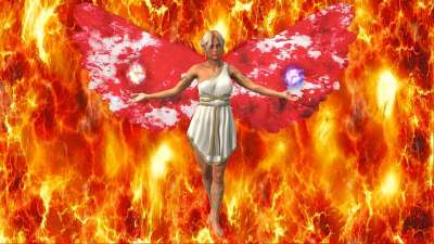 天使 仙女 翅膀 幻想 年轻 女性 女孩 神秘 精神 魔法