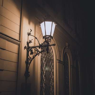 夜晚 灯笼 街道 光 黑暗的 点亮 建造 房子 灯 晚上