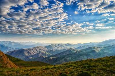 Kaçkars 看法 自然 山 黑海东 天空 高原 和平 蓝色的