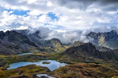 自然 看法 Kaçkars 景观自然 草 山 绿色 和平 牧场