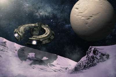 冰球 行星 不明飞行物 未来派 未来 空间 冰景观 外星人