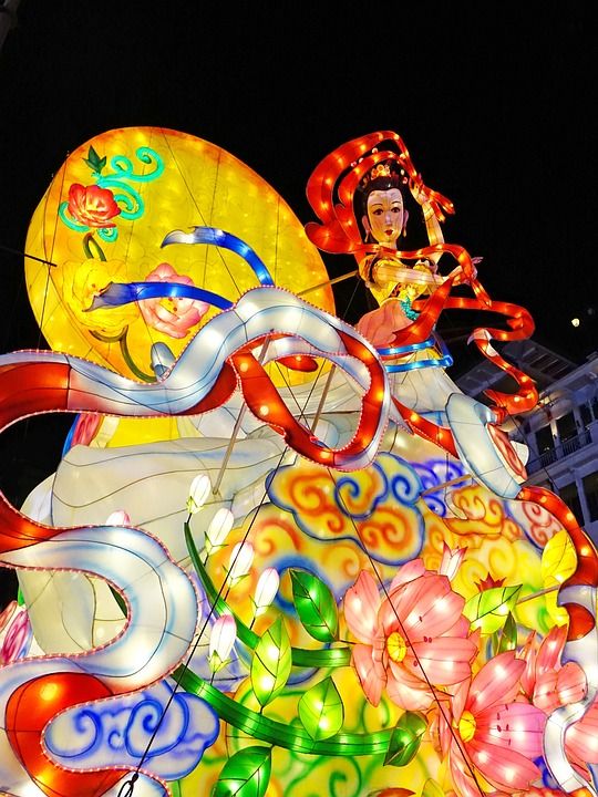 中秋节 新加坡 中国小镇 牛车水 灯笼 传统的 月饼 旅游景点