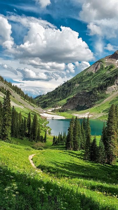 山 湖 高山湖泊 自然 景观 水 天空 高山 云 科罗拉多州