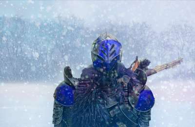 冬天 雪 寒冷的 冰淇淋 霜 骑士 幻想 战争 猎人 盔甲
