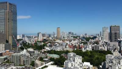 东京 日本 天际线 城市 摩天大楼 建造 天空 阳光明媚
