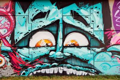 涂鸦 Streetart 墙上 片 设计 街 城市 多彩 图形