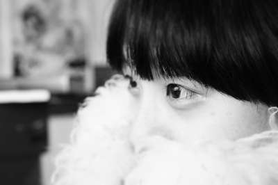 人物 美女 眼睛 黑白
