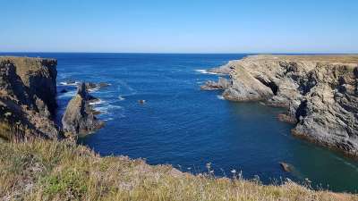 海洋 悬崖 海岸 海 岩石 岩石形成 海岸线 地平线 天空
