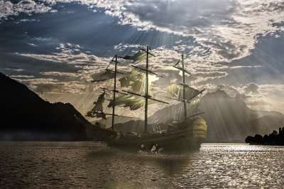 普拉提 情绪 暮光 水 日落 傍晚的天空 神秘 黄昏