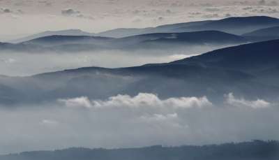 远程 山 地平线 云 景观 喀尔巴阡山脉 斯洛伐克 蓝色 无限