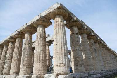 饮料 意大利 古老的 Salerno 建筑学 寺庙 废墟 观光