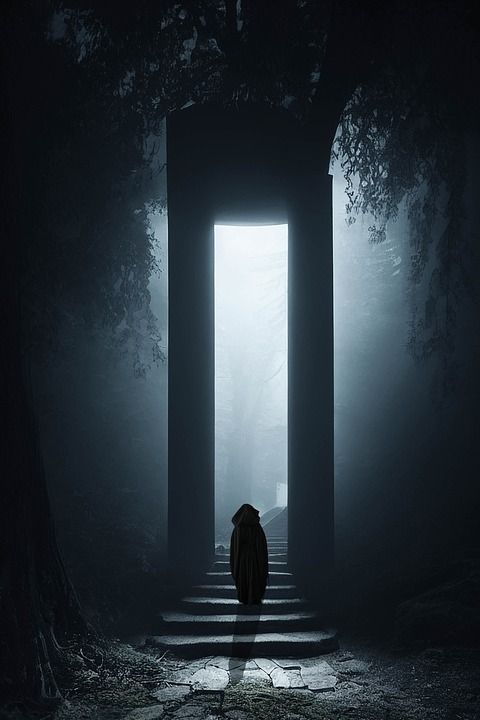 寺庙 阶段 光 人 严峻 自然 幻想