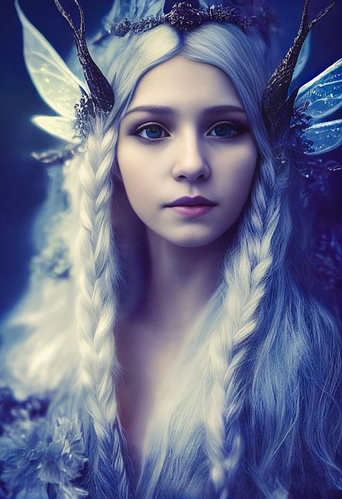 女士 精灵 幻想 生成的Ai 魔法 童话故事 冬天 雪 季节