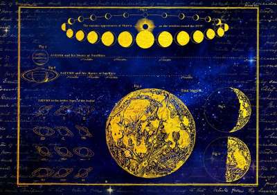 月亮 土星 金星 木星 月亮的 古董 星图集 亚历山大 贾米森