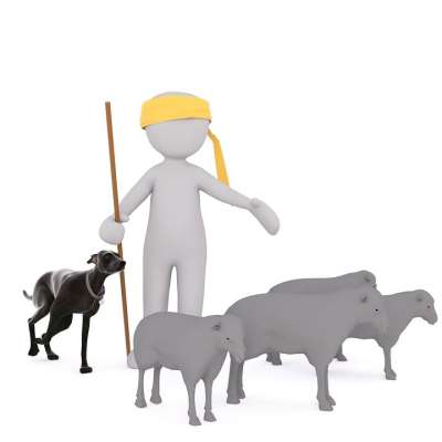 白人男性 3D 模型 孤立 3D 模型 全身 白色的 牧羊人