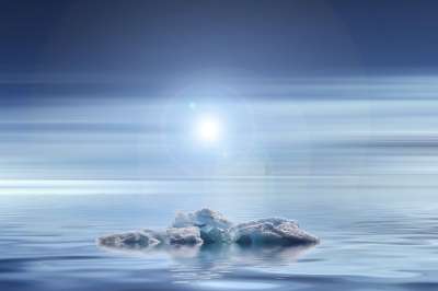 日落 气候变化 冰山 冰川 熔化 Mer De Glace 寒冷的