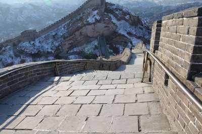 中国的长城 北京 冬天 雪 中国 旅游景点 地标