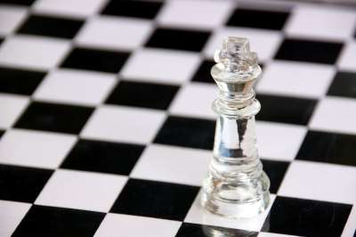 棋 王 游戏 优胜者 黑和白 冠军