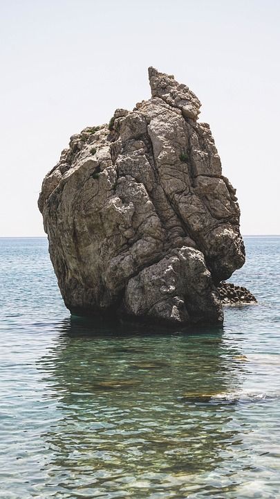 塞浦路斯 石头 海 景观 水 旅行 自然 海岸 老的 海滩