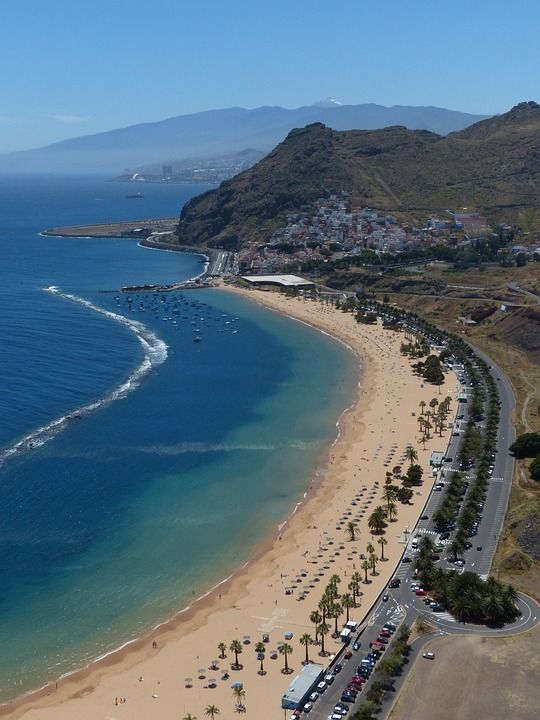 海滩 水 海 海岸 沙滩 特雷西塔斯海滩 特内里费岛 海洋