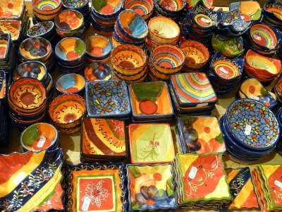 陶器 陶瓷制品 艺术 多彩多姿的 有色 丰富多彩的 绘 绘画 壳