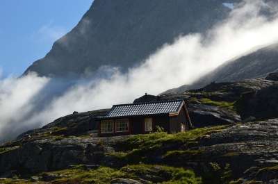 景观 自然 山 云 房子 挪威