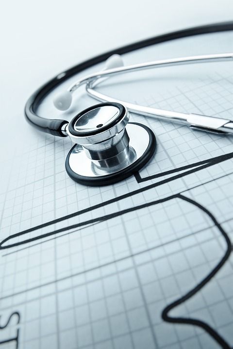 健康 听诊器 心 医院 医疗的 电 心电图 图形 心跳