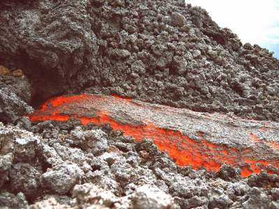 岩浆 火山 火山活动 危地马拉 液体 石头 热 热的 发光的