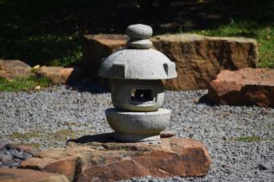 日本花园 园林装饰 公园 石雕 休斯顿 德克萨斯州 背景 神器