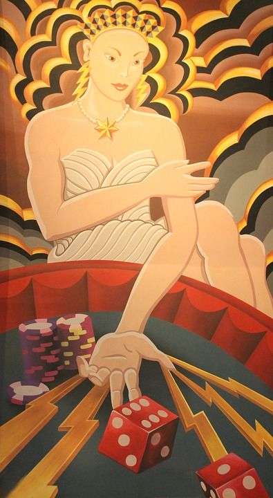 赌博 壁画 骰子 拉斯维加斯 女士 游戏 赌场 风险 幸运的